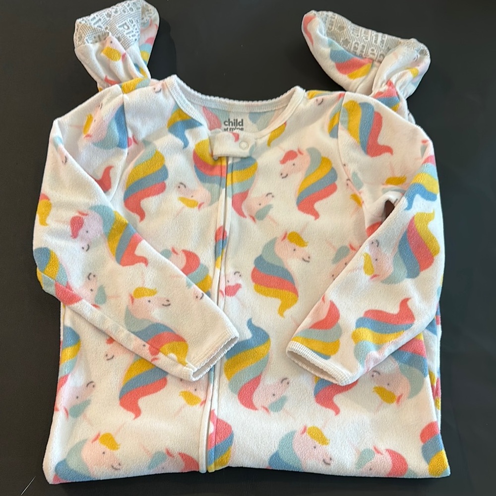 Carter's Child of Mine Unicorn Pajama Set - White and Multicolor